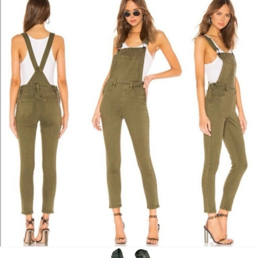 Blanknyc Fitted Skinny Overall in Apple Jack Size 24 NWT